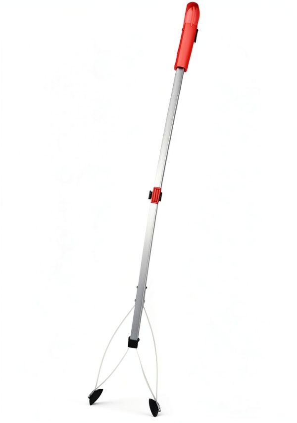 Garbage Picker Trash Picker Reacher Garbage Picker Folding Trash Grabber Garden Leaves Waste Pick Up for Trash Litter Picker Rubbish Tongs Arm Extension(Red handle)-2