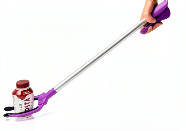 Grabber Tool 26" Easy Squeeze Reacher Grabber Pickup Tool Aluminum Lightweight Non foldable, Gripper Grabbers for Elderly Grab it Reaching Tool Trash Picker Grabber, Pink, By Luxet, 2-Pack-4