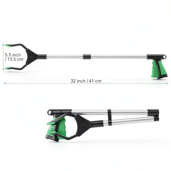 Grabber Reacher Tool 6 Pack Zeyune 32 Inch Foldable Green Aid-1