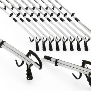Mumufy 12 Pack Grabber Reacher Tool for Elderly, 32" Foldable Trash Picker Long Pick up Stick Lightweight Handy Mobility Arm Extension Aid Reaching Assist Tool for Disabled, After Surgery Recovery-0