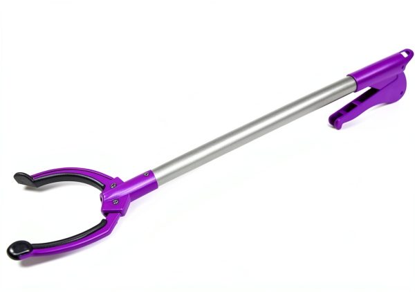 Grabber Tool 26" Easy Squeeze Reacher Grabber Pickup Tool Aluminum Lightweight Non foldable, Gripper Grabbers for Elderly Grab it Reaching Tool Trash Picker Grabber, Pink, By Luxet, 2-Pack-1