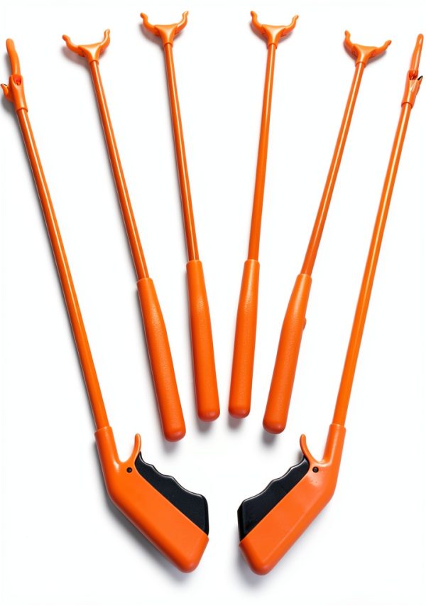ArcMate Qwik-Pik Economy Trash Pick Up Tool, Outdoor Reacher Grabber Litter Picker, Jaws Open 3.5", Rotates 360 Degrees, for Volunteers, 1 lb. Pick Up Capacity, Orange, 31", 6-Pack (15615)-0