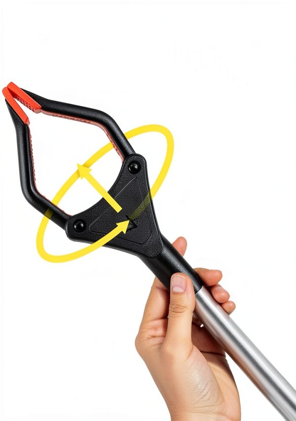 Reacher Grabber Tool, 32" Grabbers for Elderly, Lightweight Extra Long Handy Trash Claw Grabber, Mobility Aid Reaching Assist Tool for Trash Pick Up, Nabber, Litter Picker, Arm Extension (Orange2)-2