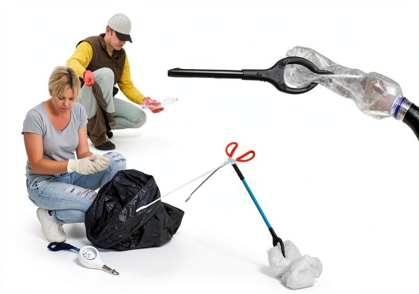 Stainless Steel Clip Heavy Duty Grabber Garbage Clamp Fruit Picker for Outdoor Use-6